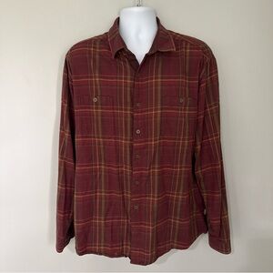 Kuhl Men's Burgundy Plaid Long-Sleeve Button-Down Shirt